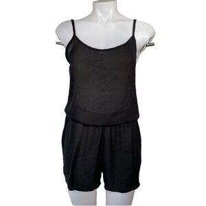 My Beloved Black Shear Romper Tank Key Hole Back Romper Size S